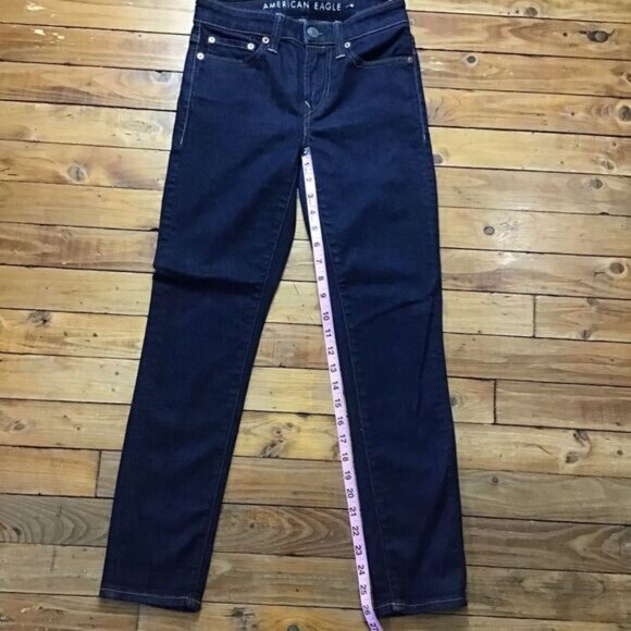 Aeo skinny dark blue jeans 26 - Picture 9 of 9
